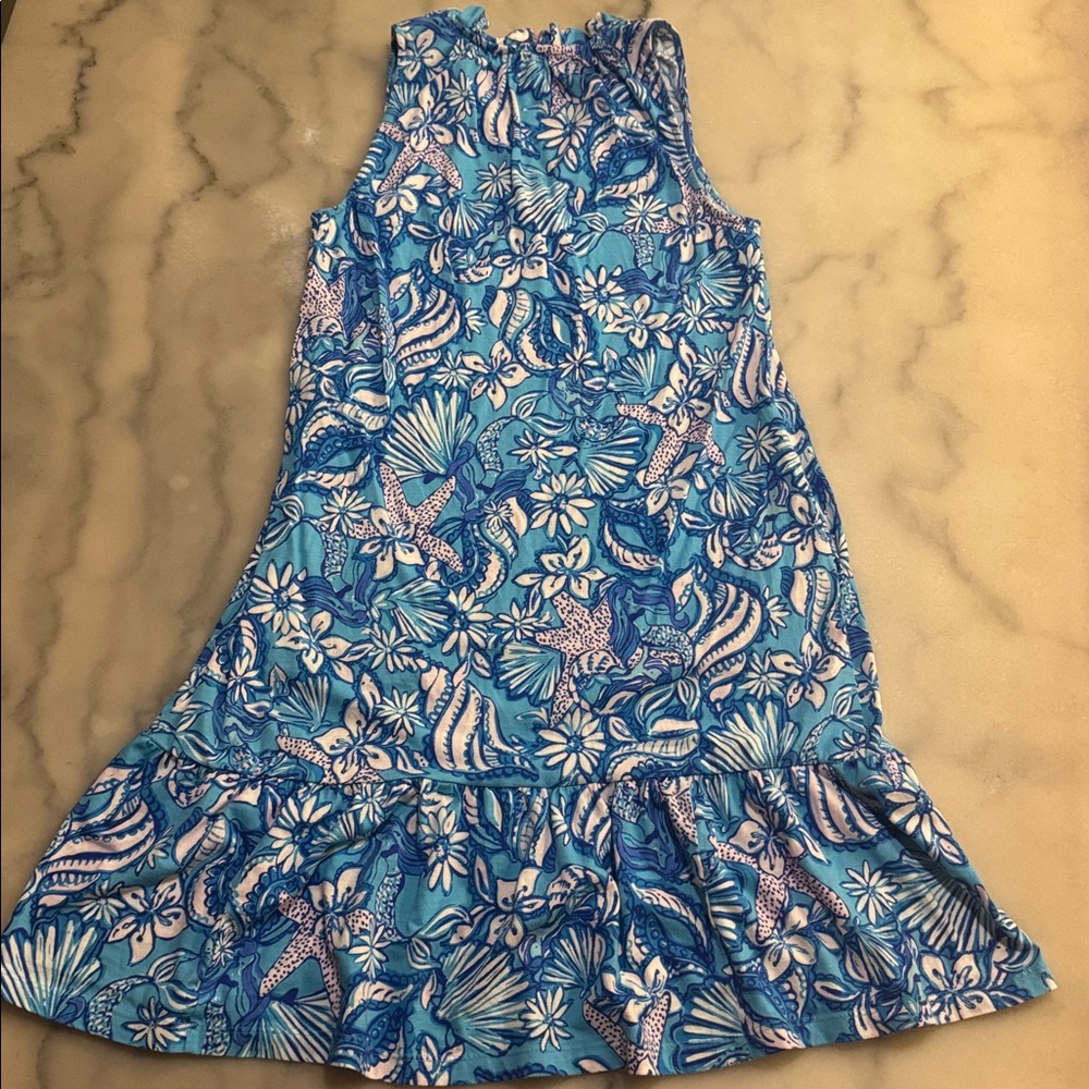 Lilly Pulitzer Malone Dress - Amalfi Blue Sound the Sirens - Picture 6 of 7